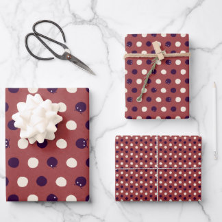 Schattigee gezellige moderne speelse polka dot inpakpapier vel