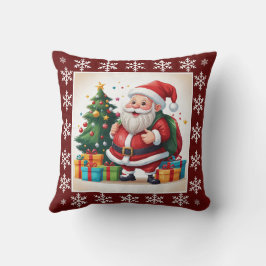 Schattigee gezellige trendy kerstman kerst Geen fo Kussen