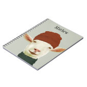 Schattigee gezellige wintergeit met beanie Pet en Notitieboek (Linkerzijde)