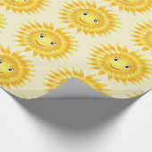 Schattigee Gezichten van de Zon Cadeaupapier (Hoek)
