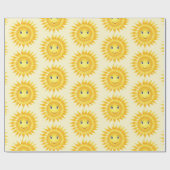 Schattigee Gezichten van de Zon Cadeaupapier (Vlak)