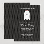 Schattigee Ghost Baby Meisje Halloween Douche Uitn Kaart (Voorkant / Achterkant)