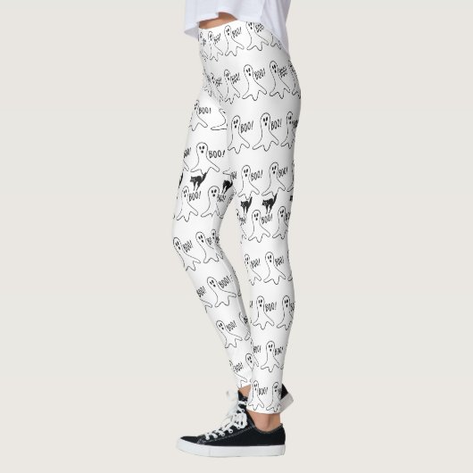 Schattigee Ghost Black Cat Halloween Leggings (Links)