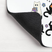 Schattigee Ghost Black Cat Leesboeken Spooky Hallo Muismat (Hoek)