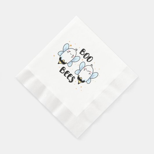 Schattigee Ghost Boo Bees - Funny Halloween op wit Servet (Hoek)