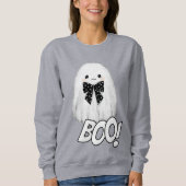 Schattigee Ghost Boo Furry Halloween Trui (Voorkant)