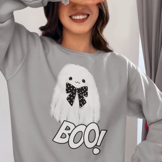 Schattigee Ghost Boo Furry Halloween Trui