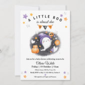 Schattigee Ghost Boo Halloween Baby shower Uitnodi Kaart (Voorkant)