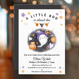 Schattigee Ghost Boo Halloween Baby shower Uitnodi Kaart