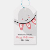 SCHATTIGEE GHOST BOO HALLOWEEN KINDER TRAKTATIE CADEAULABEL (Achterkant)