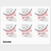 SCHATTIGEE GHOST BOO HALLOWEEN KINDER TRAKTATIE VIERKANTE STICKER (Vel)