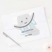 SCHATTIGEE GHOST BOO HALLOWEEN KINDER TRAKTATIE VIERKANTE STICKER (Envelop)