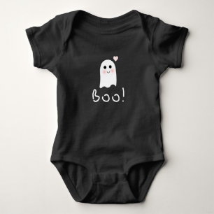 Schattigee Ghost Boo Happy Halloween Jersey Bodysu Romper