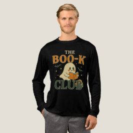 Schattigee Ghost Boo-k Club Halloween Boekenliefhe Tri-Blend Shirt