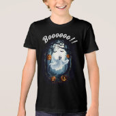 Schattigee Ghost Boo Leuke Halloween Kostuum Boy G Tri-Blend Shirt (Voorkant)