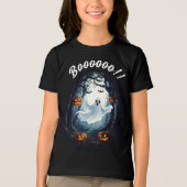 Schattigee Ghost Boo Leuke Halloween Kostuum Boy G Tri-Blend Shirt (Voorkant)