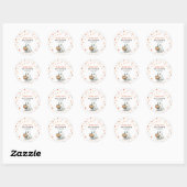 Schattigee Ghost BOO met Star Pattern Halloween Ronde Sticker (Vel)