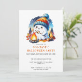 Schattigee Ghost Boo-Tastic Halloween Party Kaart (Staand voorkant)