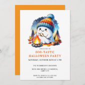 Schattigee Ghost Boo-Tastic Halloween Party Kaart (Voorkant / Achterkant)