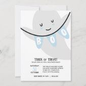 SCHATTIGEE GHOST BOO TRUC OF BEHANDELT KINDER HALL KAART (Voorkant)