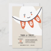 SCHATTIGEE GHOST BOO TRUC OF BEHANDELT KINDER HALL KAART (Voorkant)