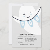 SCHATTIGEE GHOST BOO TRUC OF BEHANDELT KINDER HALL KAART (Voorkant)