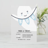 SCHATTIGEE GHOST BOO TRUC OF BEHANDELT KINDER HALL KAART (Staand voorkant)