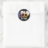 Schattigee Ghost Boo voor jou! Ronde Sticker (Tas)