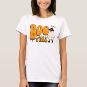 Schattigee Ghost Boo Y'all Funny Halloween T-shirt (Voorkant)