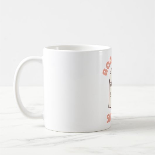 Schattigee Ghost BooBastic Side Eye Funny Koffiemok (Links)