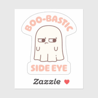 Schattigee Ghost BooBastic Side Eye Funny Sticker