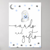 Schattigee Ghost Boy baby shower kaarten en gesche Poster (Voorkant)