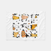 Schattigee Ghost Cat Funny Halloween outfit kostuu Fleece Deken (Voorkant (Horizontaal))