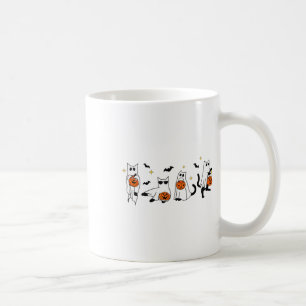 Schattigee Ghost Cat Funny Halloween outfit kostuu Koffiemok