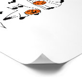 Schattigee Ghost Cat Funny Halloween outfit kostuu Poster (Hoek)
