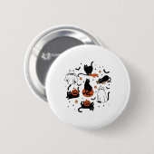 Schattigee Ghost Cat Funny Halloween outfit kostuu Ronde Button 5,7 Cm (Voorkant /achterkant)
