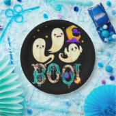 Schattigee Ghost Cat Funny Halloween Outfit Papieren Bordje (Feest)