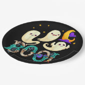 Schattigee Ghost Cat Funny Halloween Outfit Papieren Bordje (Gekanteld)