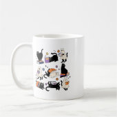 Schattigee Ghost Cat Leesboeken Lover Bookish Hall Koffiemok (Links)
