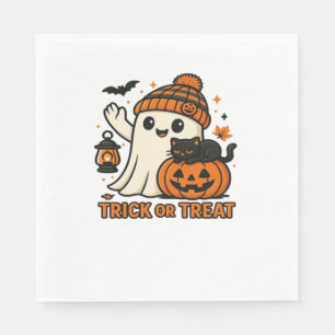 Schattigee Ghost Cat Spooky Halloween Kitten Magis Servet