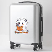 Schattigee Ghost & Cat Sticker - Spooky leest Hall (Koffer)