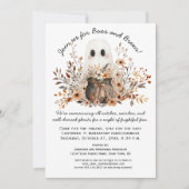 Schattigee Ghost Cauldron Herfstbloemen Halloween  Kaart (Voorkant)