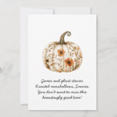 Schattigee Ghost Cauldron Herfstbloemen Halloween  Kaart (Achterkant)