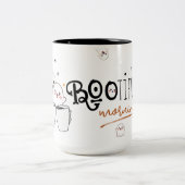 Schattigee Ghost Coffee Boo-tiful Morning Hallowee Tweekleurige Koffiemok (Center)