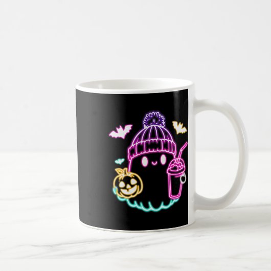 Schattigee Ghost Coffee Drink Spooky Halloween Koffiemok (Rechts)