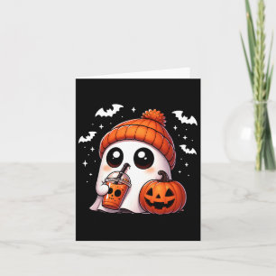Schattigee Ghost Coffee Lover Halloween Ghost Pump Kaart