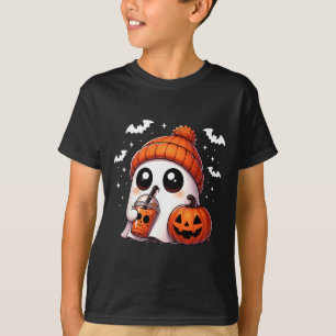 Schattigee Ghost Coffee Lover Halloween Ghost Pump T-shirt