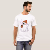 👻 Schattigee Ghost Coffee Lover T-shirt (Voorkant volledig)