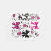 Schattigee Ghost Coquette Esthetische Roze Bogen S Fleece Deken (Voorkant (Horizontaal))