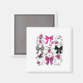 Schattigee Ghost Coquette Esthetische Roze Bogen S Magneet (Voorkant / Achterkant)